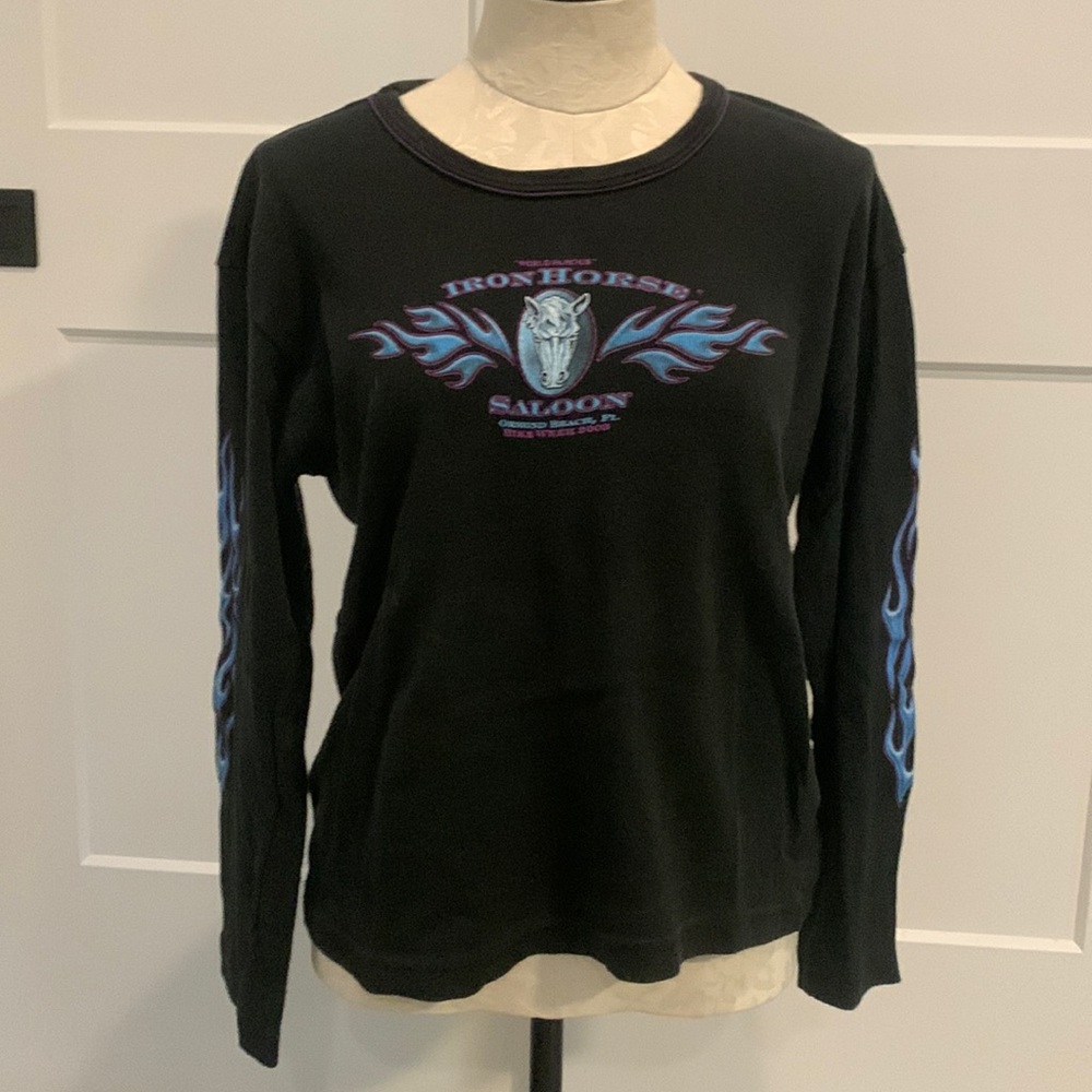 Vintage 2008 Iron Horse Saloon Bike Week Long Sleeved Tee - size XL.